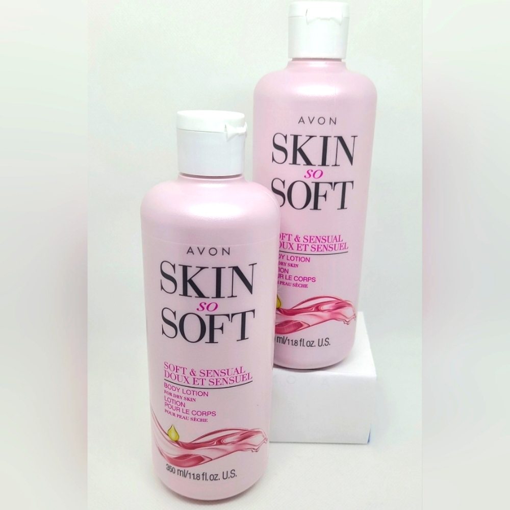 Set of 2 Avon Skin So Soft Soft & Sensual Body Lotions 350 ml each
